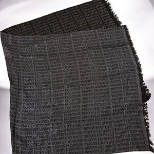 Armani Exchange Black and Silver cotton and silver tread used once soft scarf